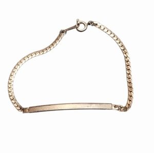 VINTAGE! Women's Silver Plated ID Bar Bracelet